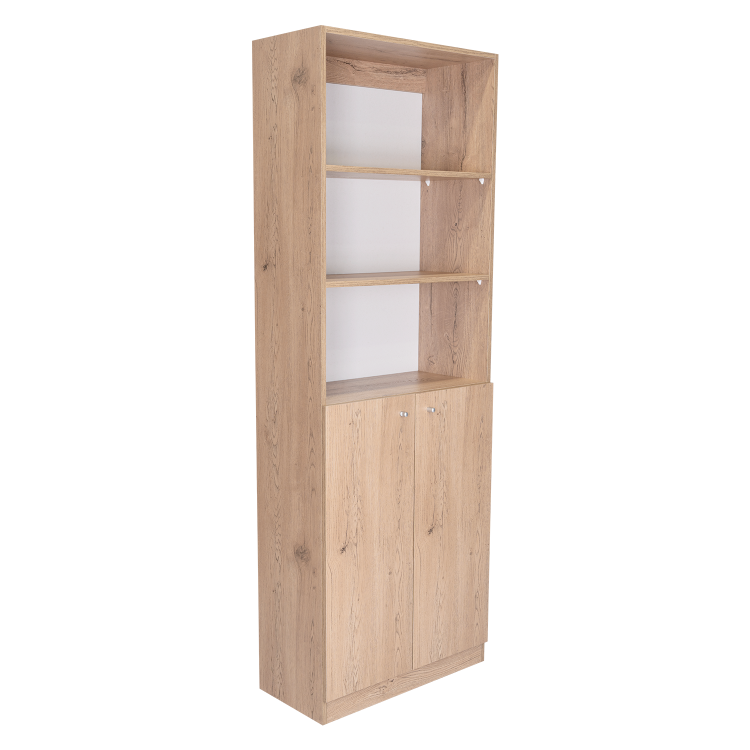 Estante E4Home, Macadamia, con dos puertas batientes