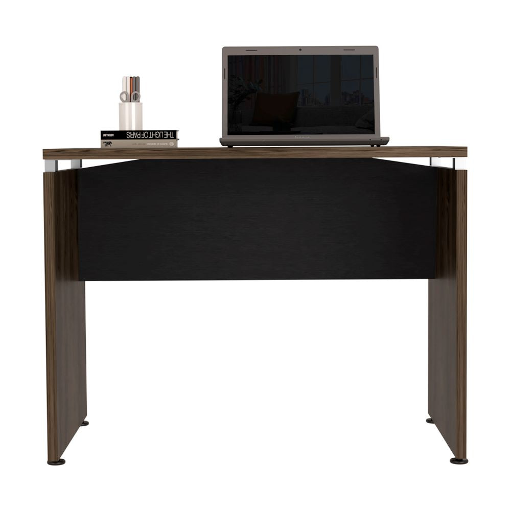 Mesa Escritorio Home Office, Negro Soft y Coñac, con amplia superficie 100 - vista 4