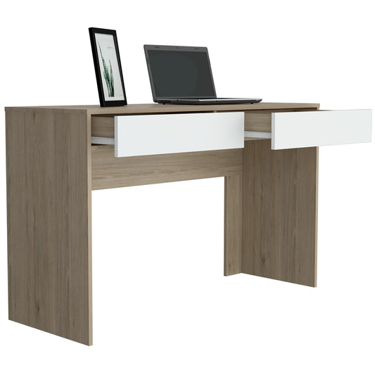 Escritorio Recto 1 Cajon Acre - Rovere / Blanco