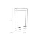 Espejo Yorlin Rectangular Diseño Sandblasting - vista 13