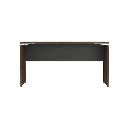 Escritorio Recto M-150 Home Office - Negro Soft / Coñac