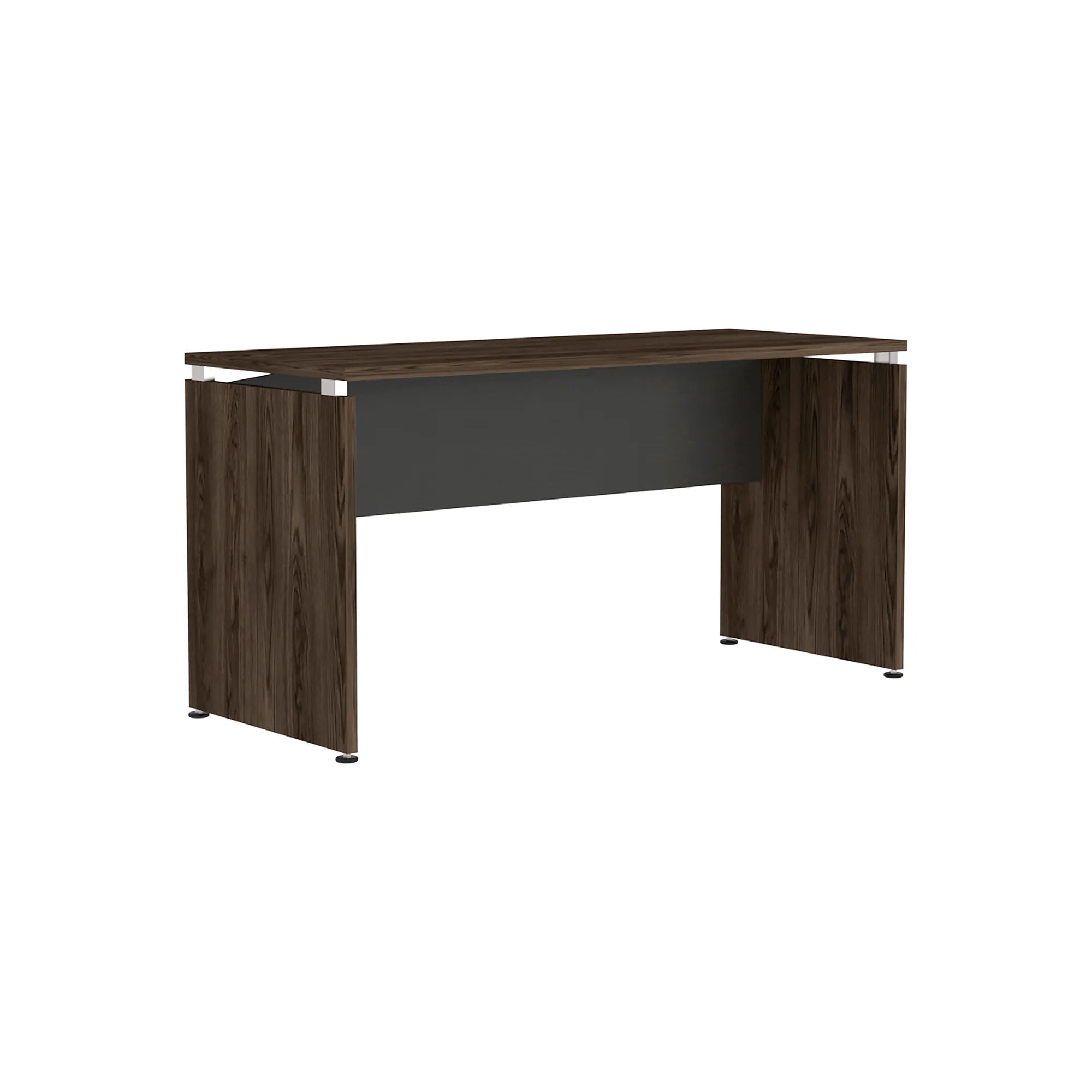 Escritorio Recto M-150 Home Office - Negro Soft / Coñac