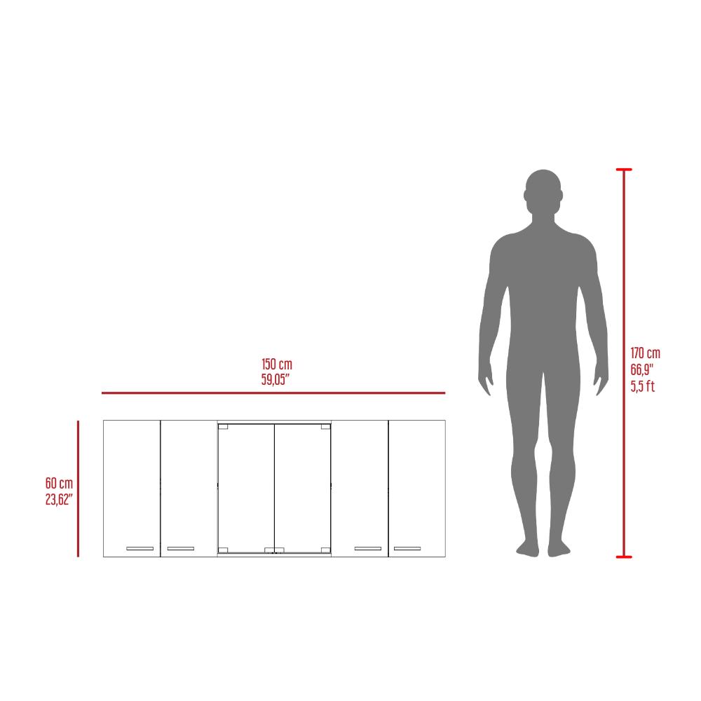 Gabinete Superior Vega, Blanco Duqueza, con amplio espacios espacios para guardar utensilios de cocina - vista 7