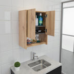 Botiquin Para Baño Ventus Con Espejo, Duna Y Plomo - vista 2