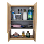 Botiquin Para Baño Ventus Con Espejo, Duna Y Plomo - vista 7