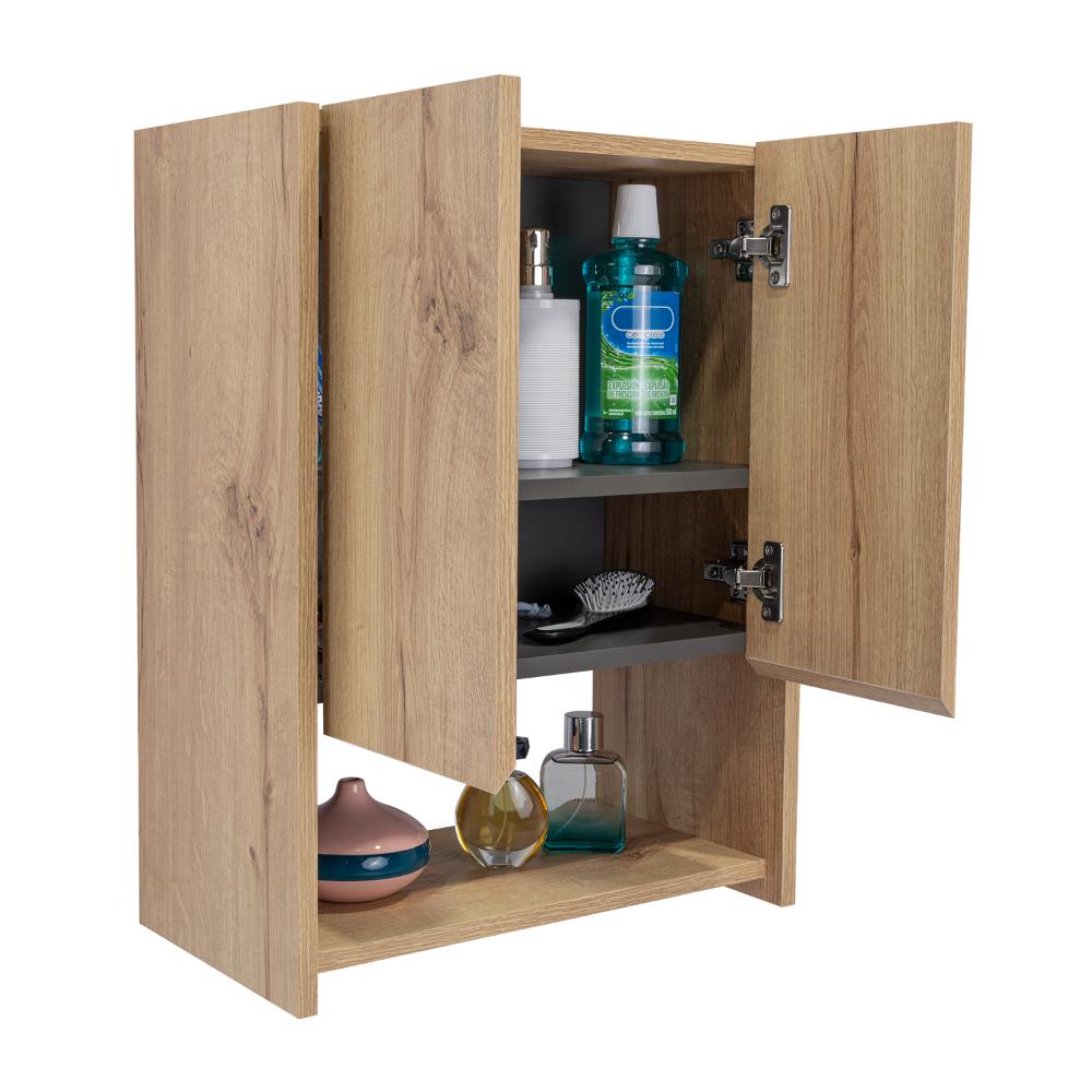 Botiquin Para Baño Ventus Con Espejo, Duna Y Plomo - vista 9