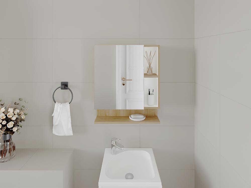 Gabinete De Baño Chloe, Fresno y Blanco - vista 1