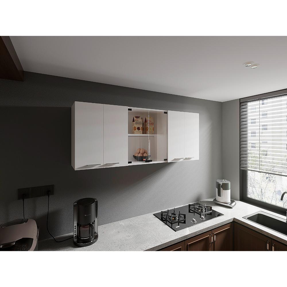 Gabinete Superior Vega, Blanco Duqueza, con amplio espacios espacios para guardar utensilios de cocina - vista 1