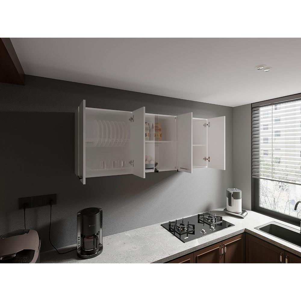 Gabinete Superior Vega, Blanco Duqueza, con amplio espacios espacios para guardar utensilios de cocina - vista 2