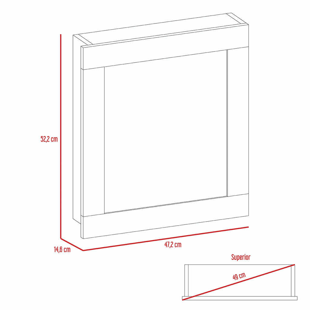 Botiquin Bath 47-B 1 Puerta Con Espejo- Blanco