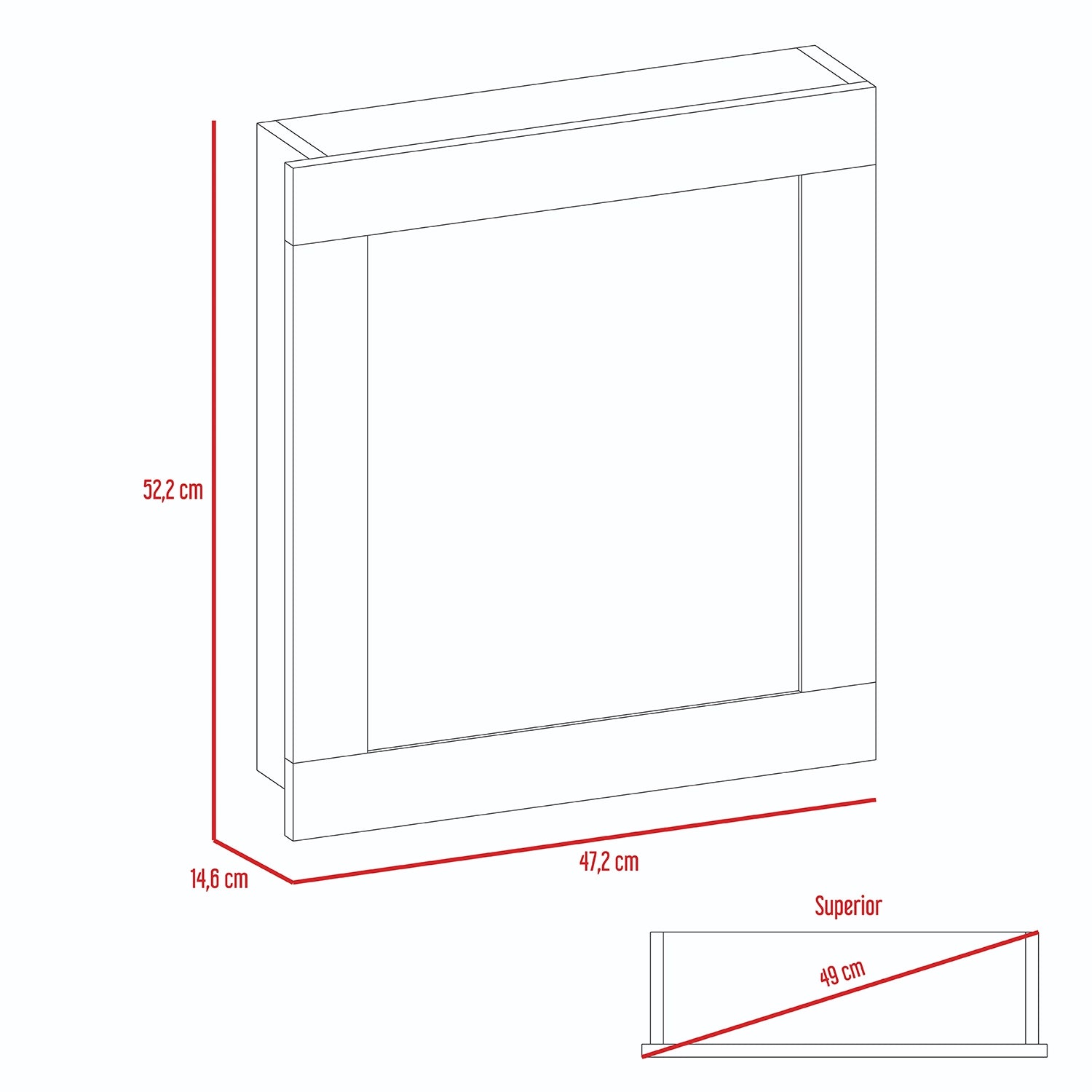 Botiquin Bath 47-B 1 Puerta Con Espejo- Blanco