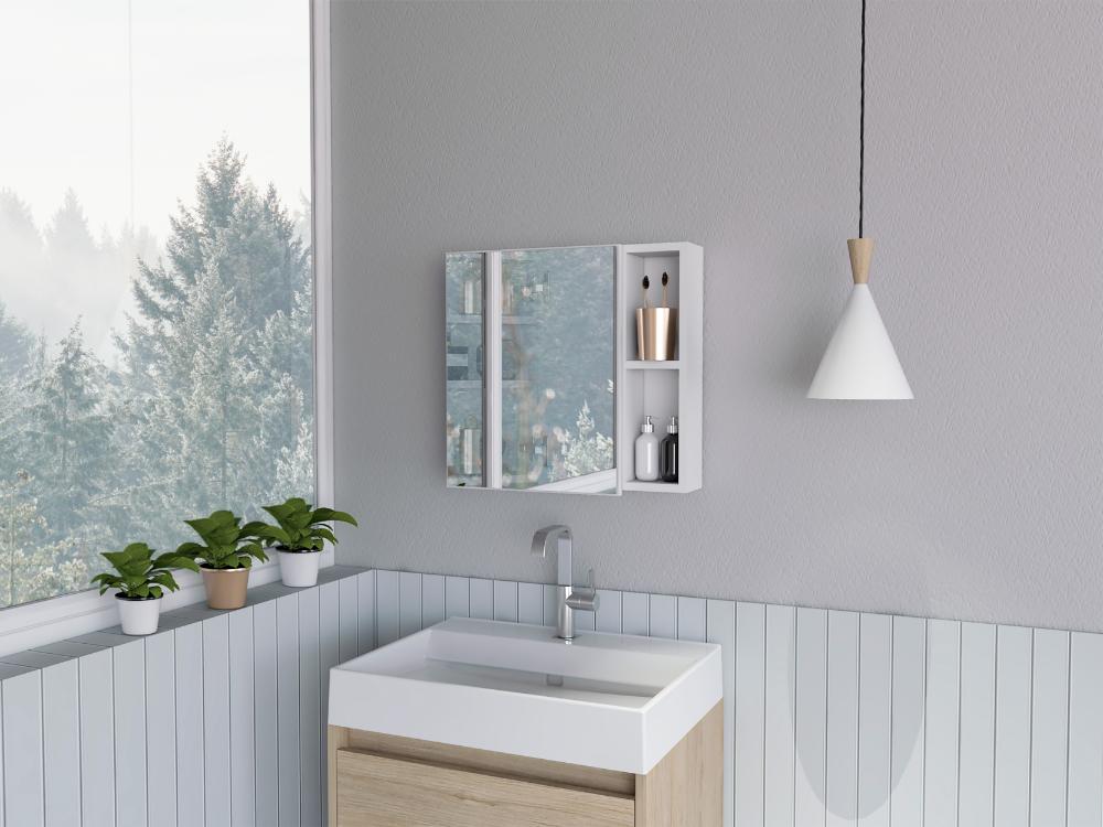 Botiquin Para Baño Omari Con Espejo, Blanco