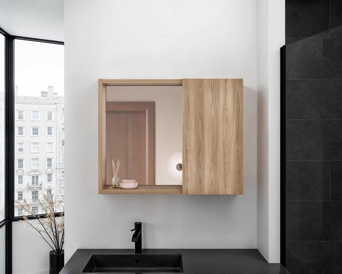 Botiquin Alessi Una Puerta Interior Con Espejo, Fresno - vista 1