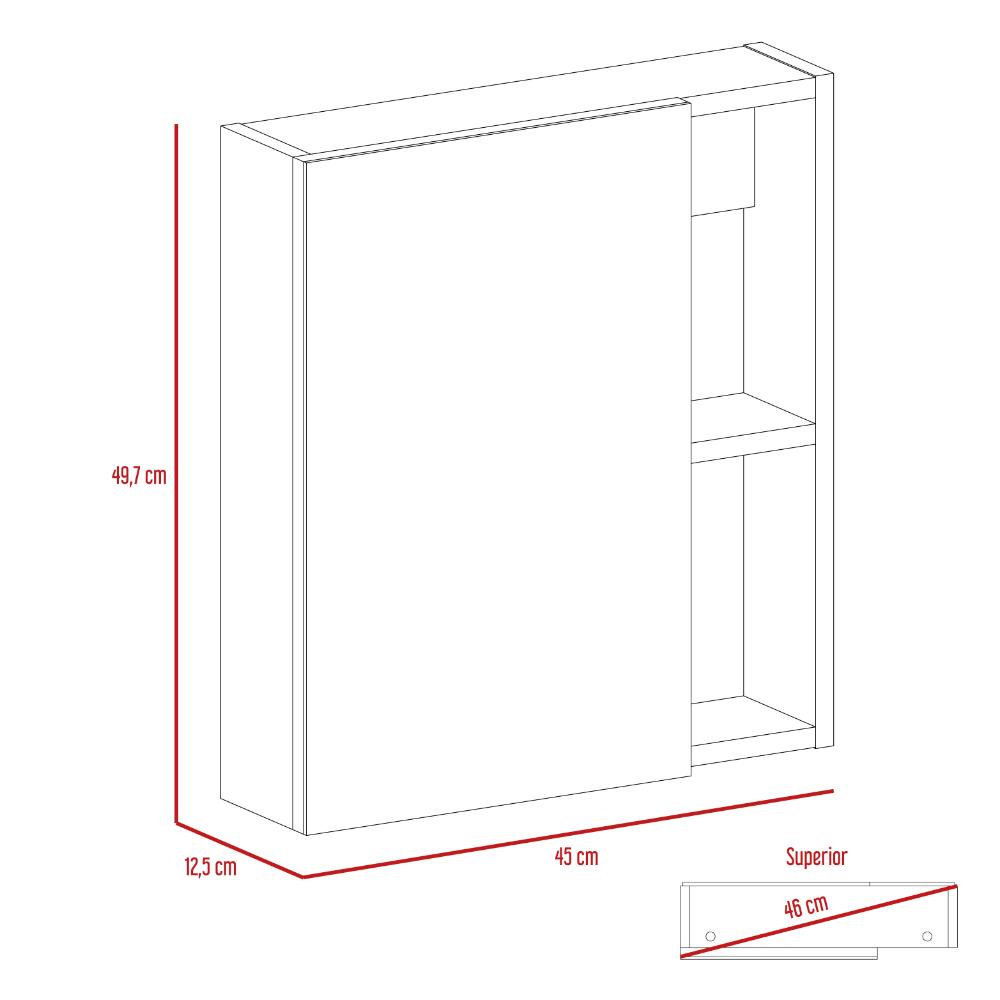 Botiquin Para Baño Labelle Con Espejo, Gales - vista 6