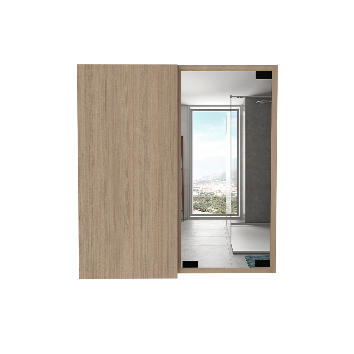 Botiquin Para Baño Miró Con Espejo, Rovere - vista 4