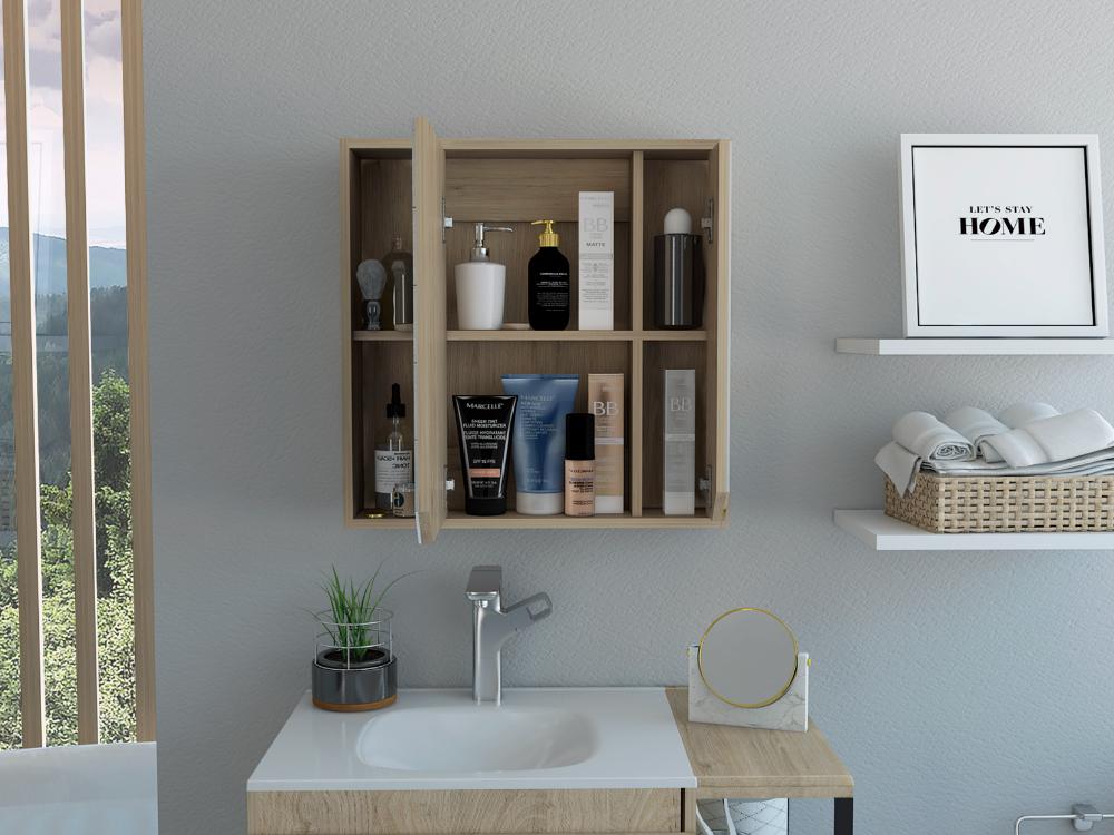 Botiquin Para Baño Ara Con Espejo, Rovere - vista 2