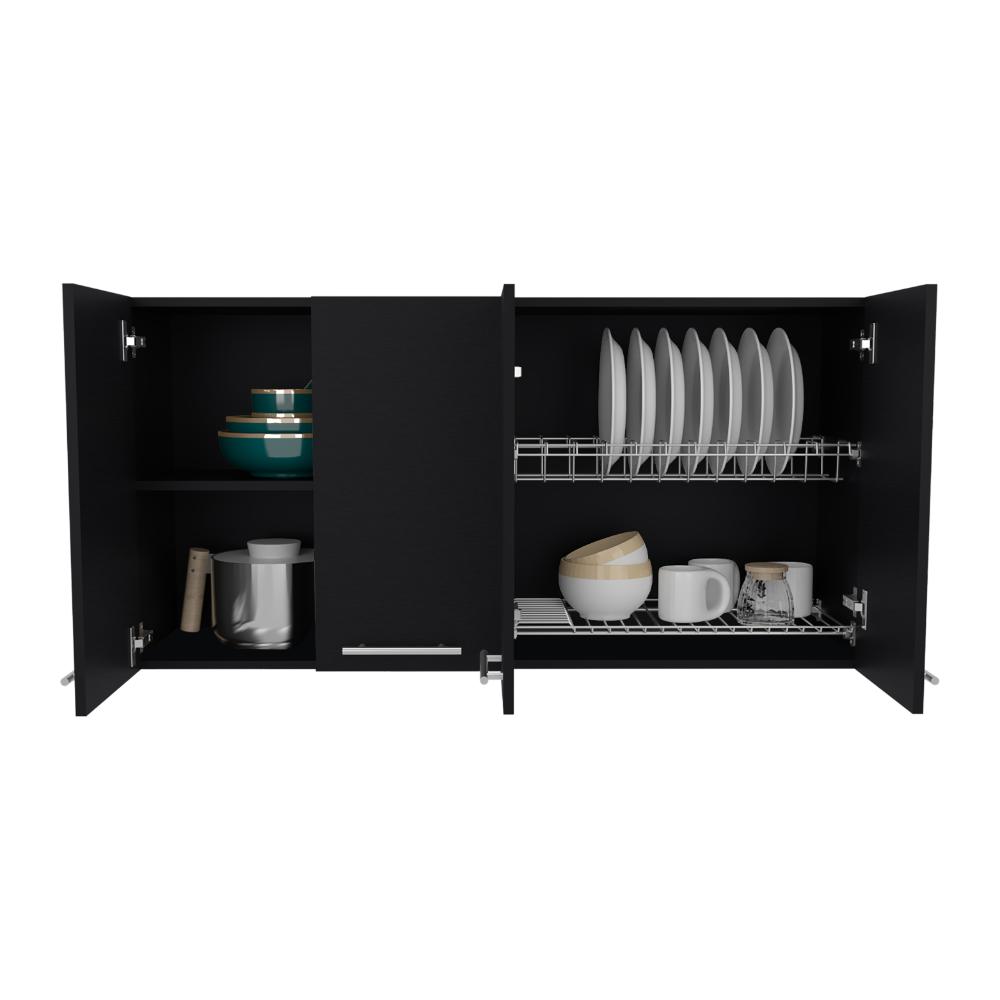 Gabinete Superior Ameralto, Wengue, con espacio para almacenar objetos incluye locero - vista 4