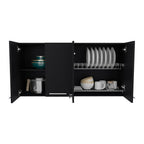 Gabinete Superior Ameralto, Wengue, con espacio para almacenar objetos incluye locero - vista 4