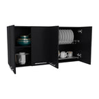 Gabinete Superior Ameralto, Wengue, con espacio para almacenar objetos incluye locero - vista 3