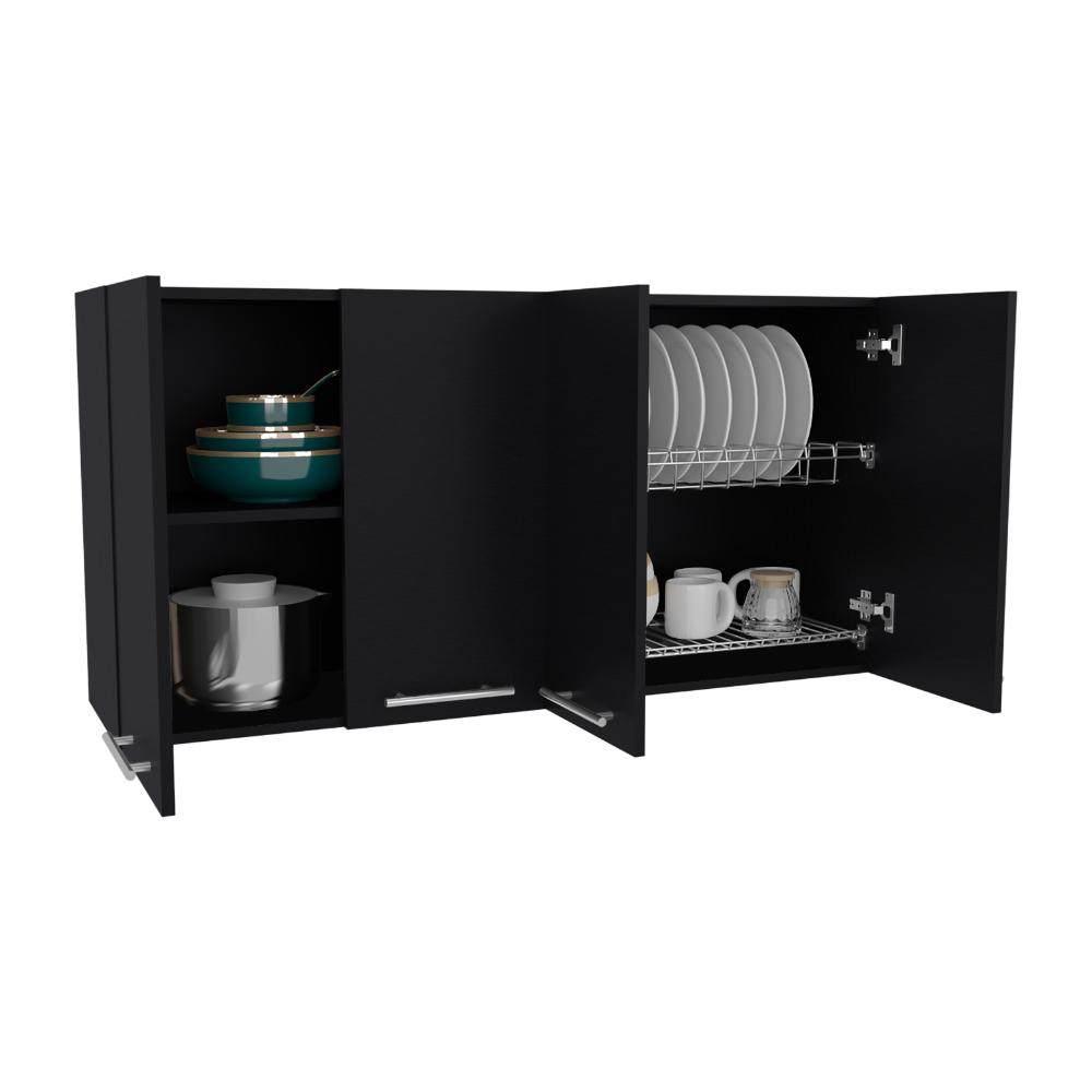 Gabinete Superior Ameralto, Wengue, con espacio para almacenar objetos incluye locero - vista 3