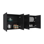 Gabinete Superior Estrella, Wengue, con cuatro puertas batientes - vista 1