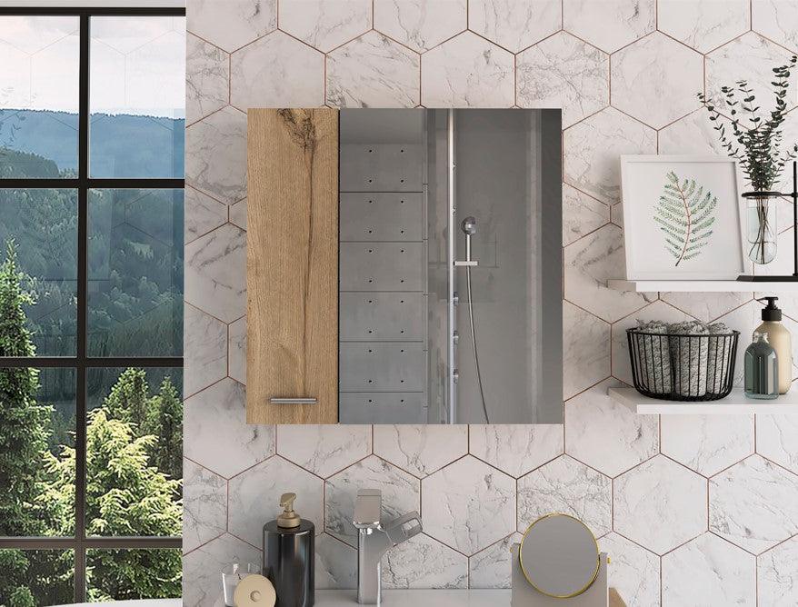 Botiquin de Baño Sines, Duna, con Puerta Espejo y Dos Entrepaños - vista 1