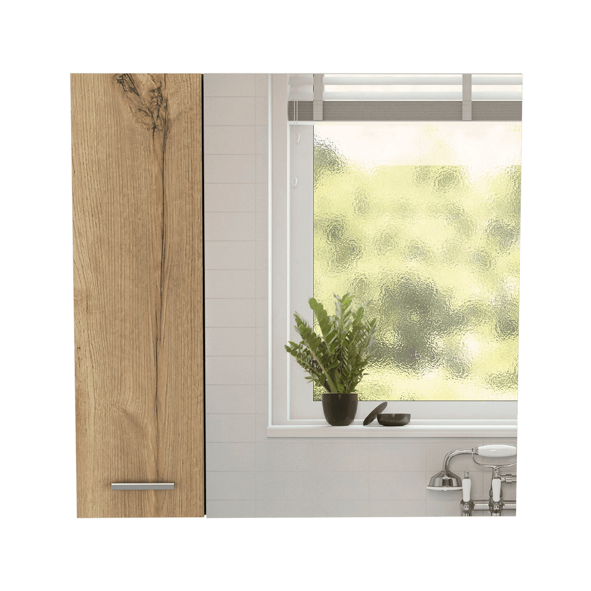 Botiquin de Baño Sines, Duna, con Puerta Espejo y Dos Entrepaños - vista 5