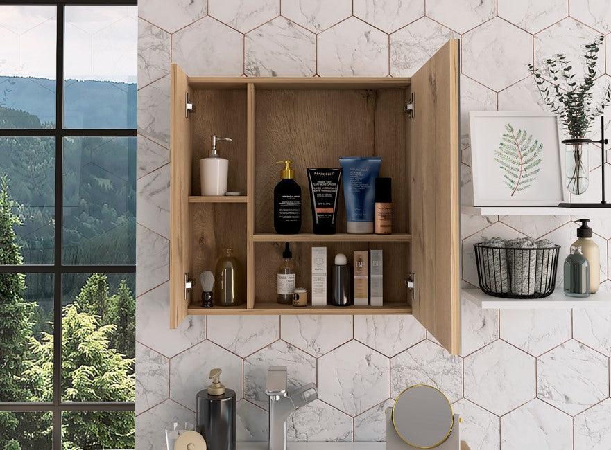 Botiquin de Baño Sines, Duna, con Puerta Espejo y Dos Entrepaños - vista 2
