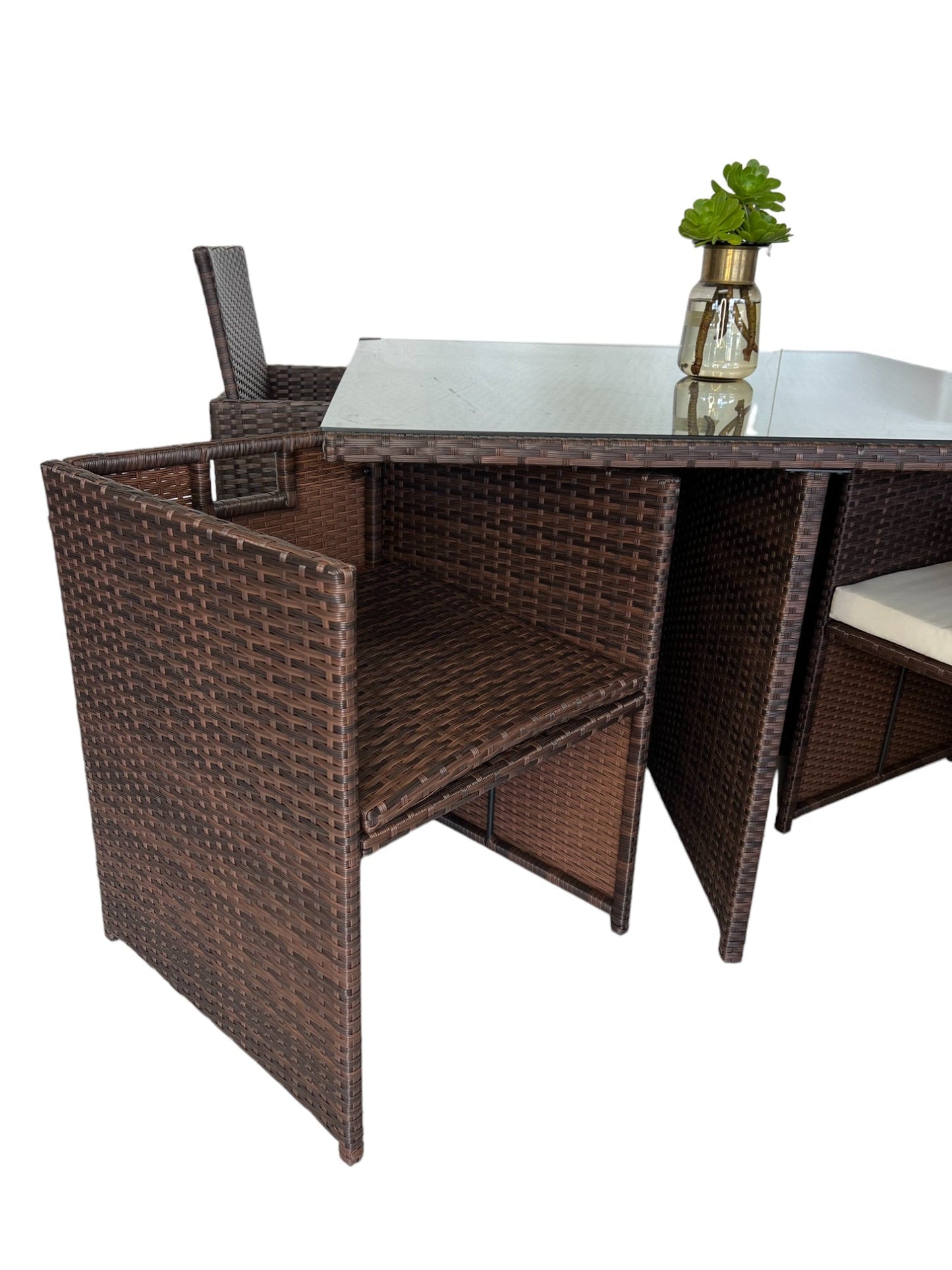 Comedor Terraza Mons Fuy 9 Piezas Café
