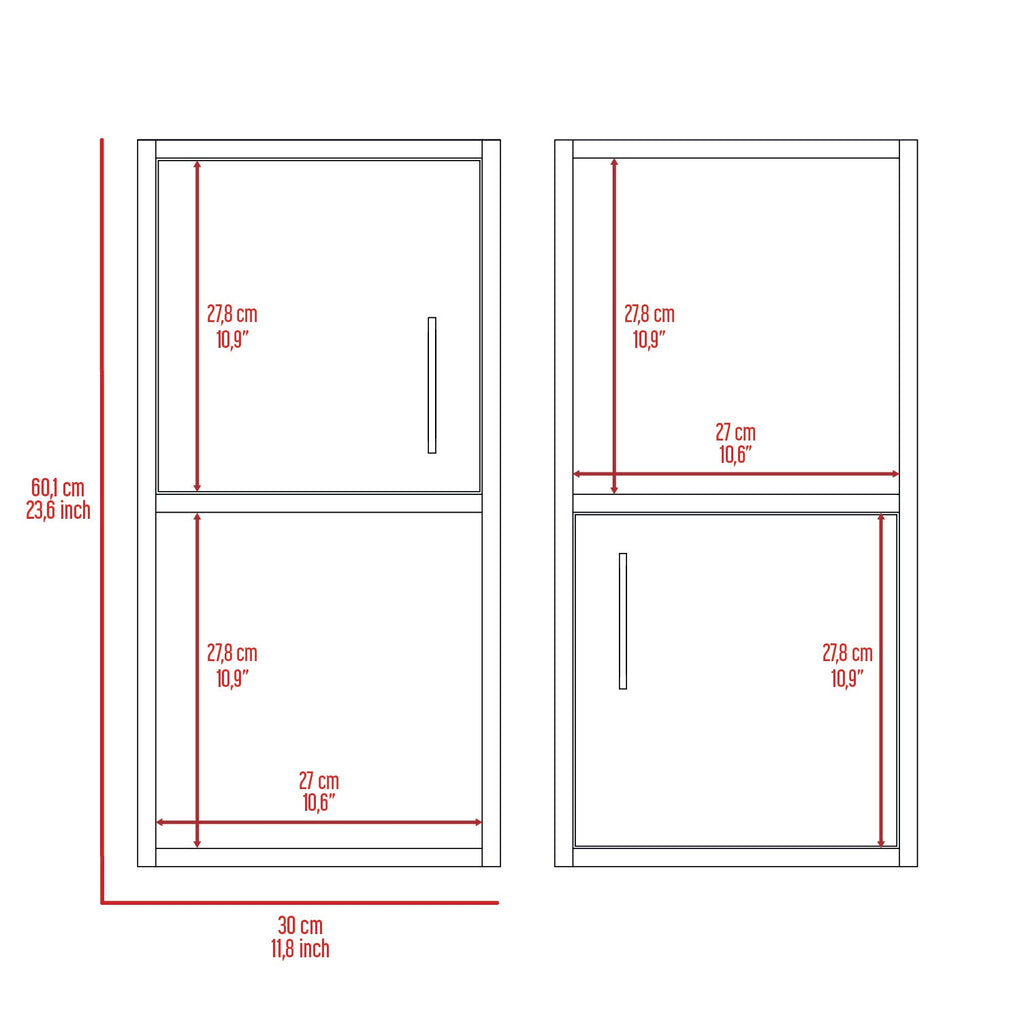 Mueble Auxiliar Bath X2, Wengue, con puerta batiente y variedad de entrepaños para colocar objetos de aseo - vista 5