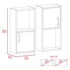 Mueble Auxiliar Bath X2, Wengue, con puerta batiente y variedad de entrepaños para colocar objetos de aseo - vista 6