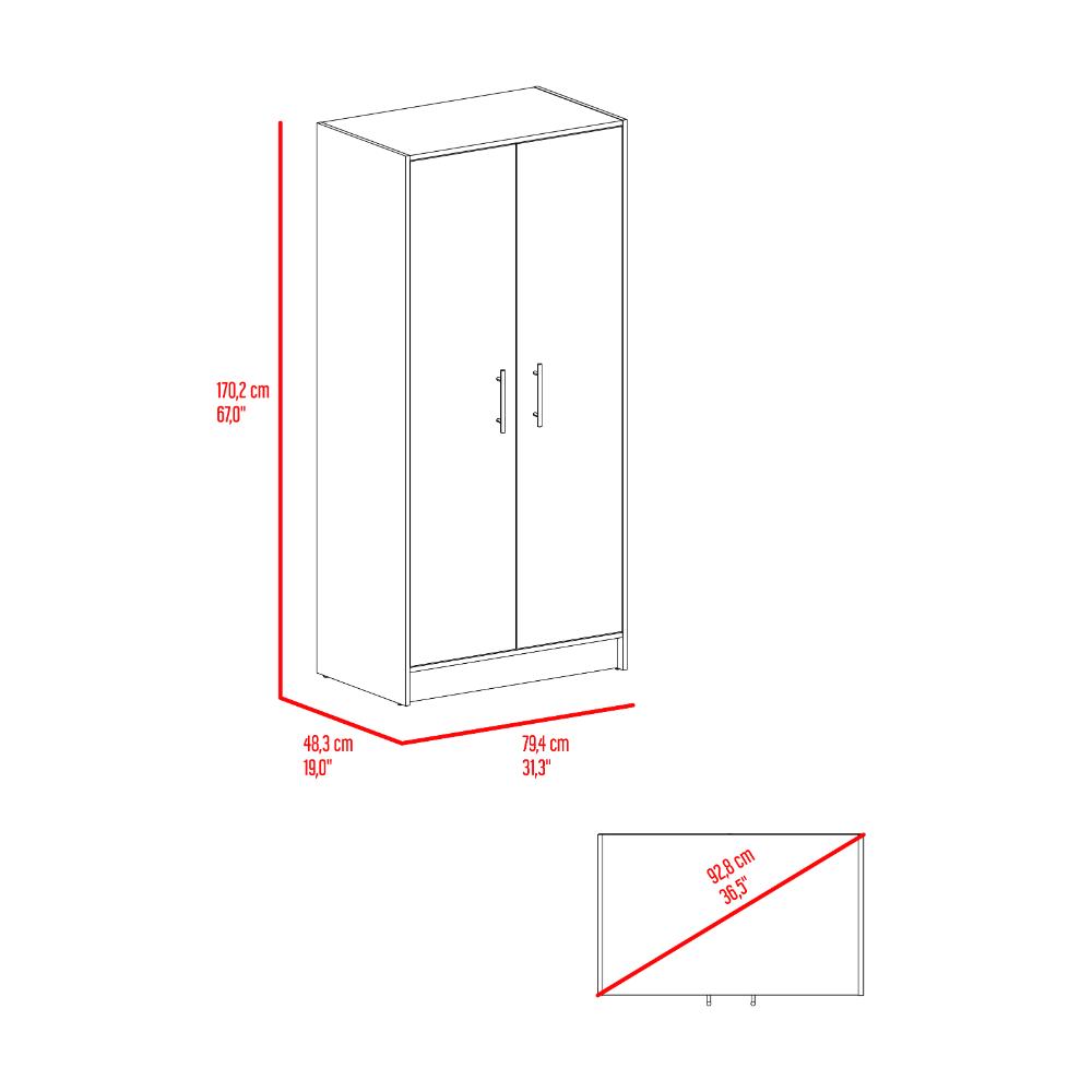 Combo para Habitación Sofi, Fresno Europeo y Blanco, incluye Closet -Organizador y Mesa de Noche - vista 9