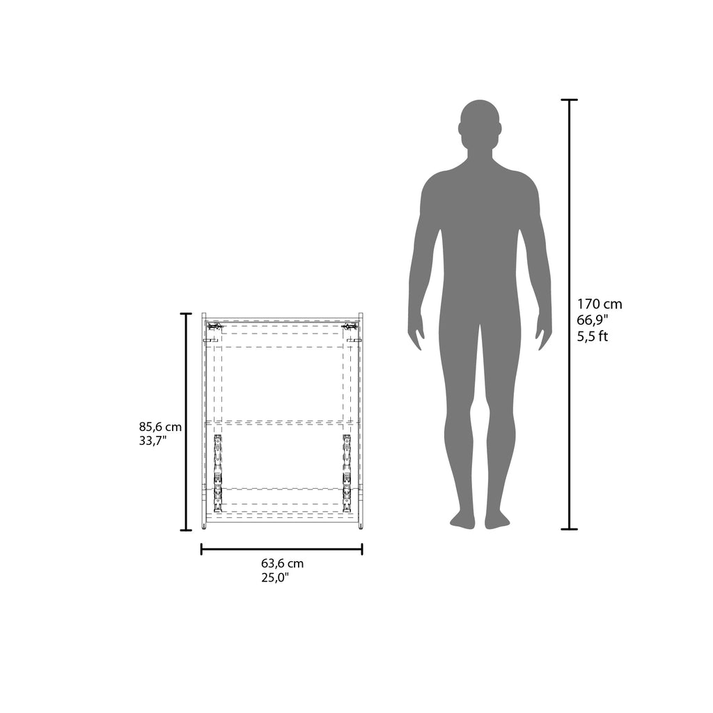 Escritorio Plegable Lesli, Avellana, con un Diseño Funcional y Práctico - vista 9