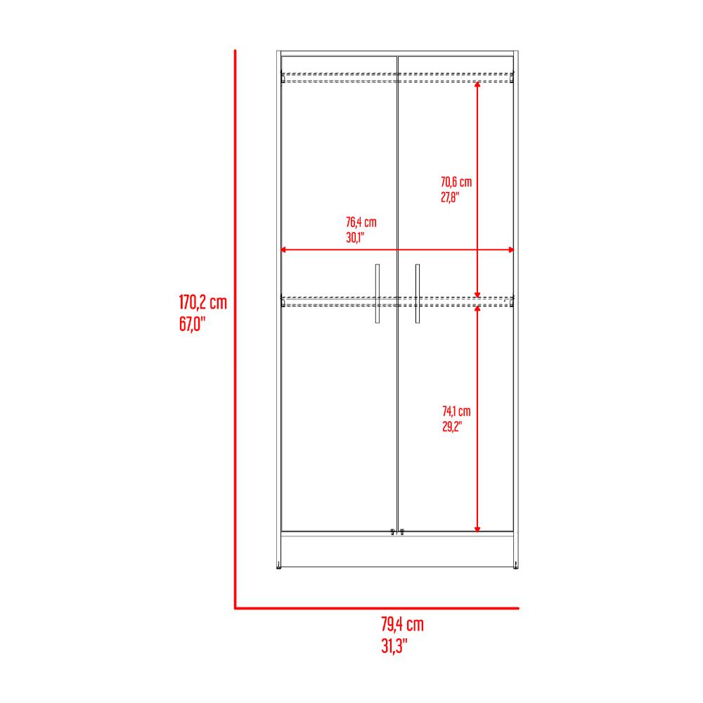 Combo para Habitación Sofi, Fresno Europeo y Blanco, incluye Closet -Organizador y Mesa de Noche - vista 10