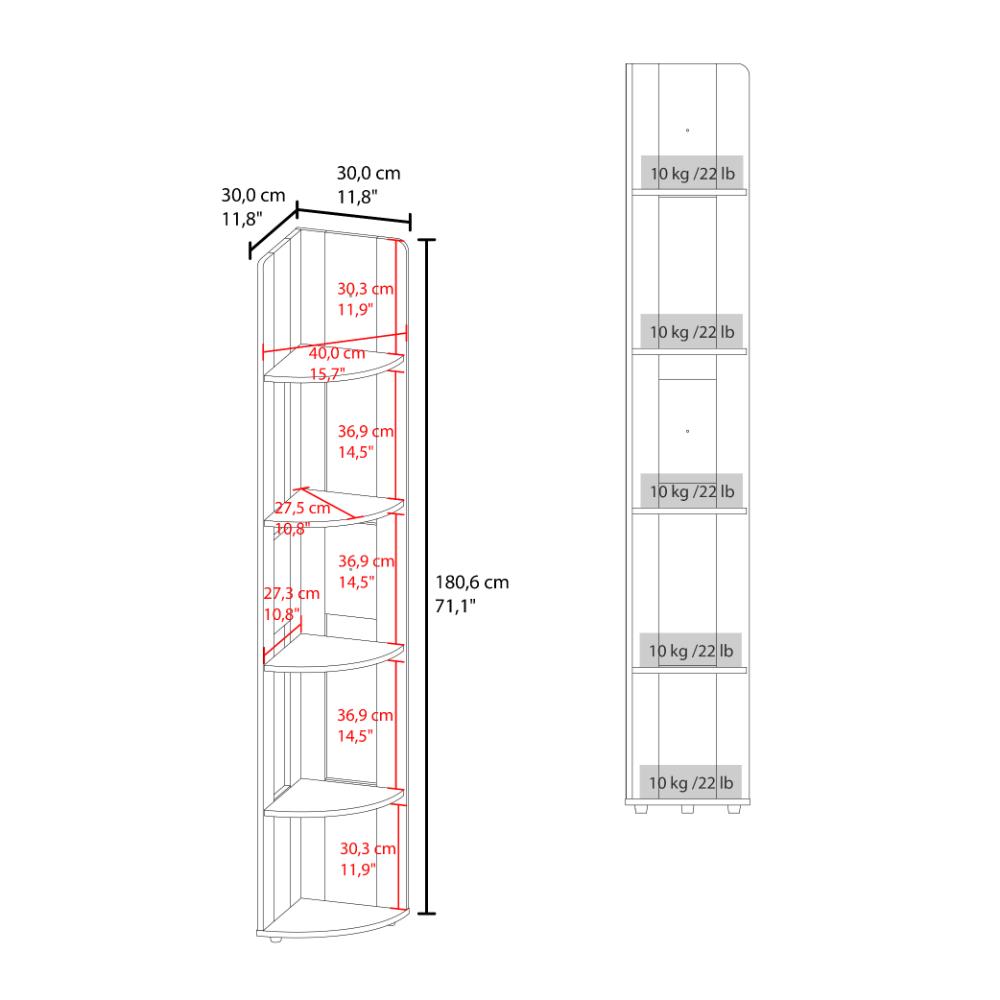 Estante Esquinero E7 Home E, Wengue - vista 7