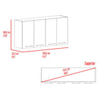 Gabinete Superior Ameralto, Wengue, con espacio para almacenar objetos incluye locero - vista 8