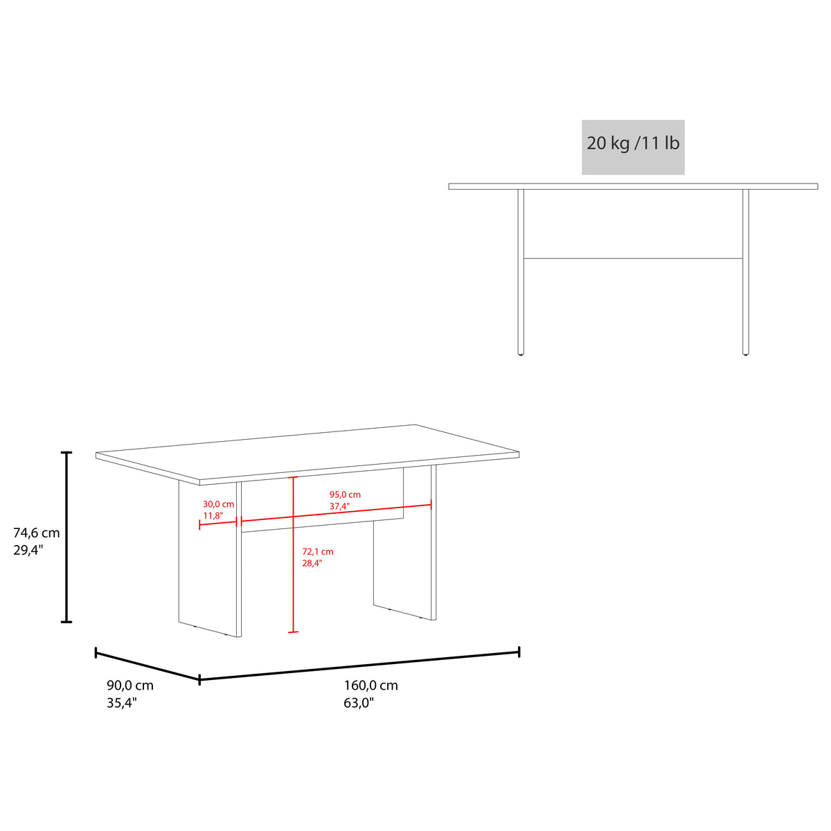Mesa para Comedor Ascher, Avellana, para Seis Puestos, No Incluye Sillas - vista 6