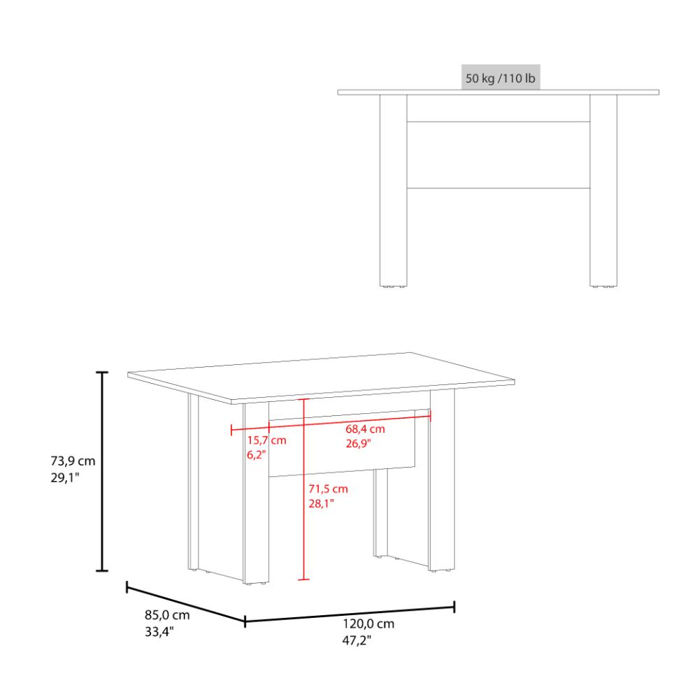 Mesa para Comedor Classic, Positano, para Cuatro Puestos, No Incluye Sillas - vista 6