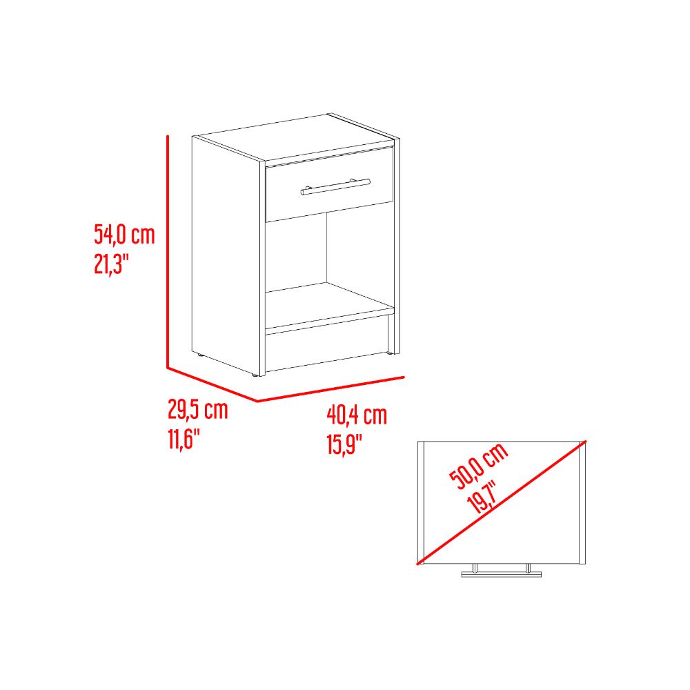 Combo para Habitación Sofi, Fresno Europeo y Blanco, incluye Closet -Organizador y Mesa de Noche - vista 13