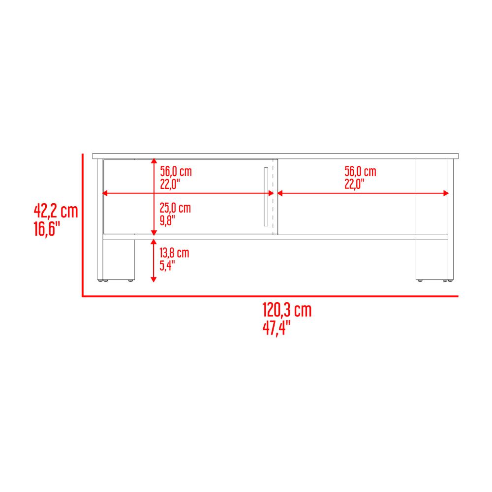 Mesa Tv Navi, Fresno Europeo y Blanco Duqueza, Para Televisor Hasta 55 Pulgadas Con Puerta - vista 9