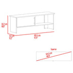 Mesa Tv Navi, Fresno Europeo y Blanco Duqueza, Para Televisor Hasta 55 Pulgadas Con Puerta - vista 8