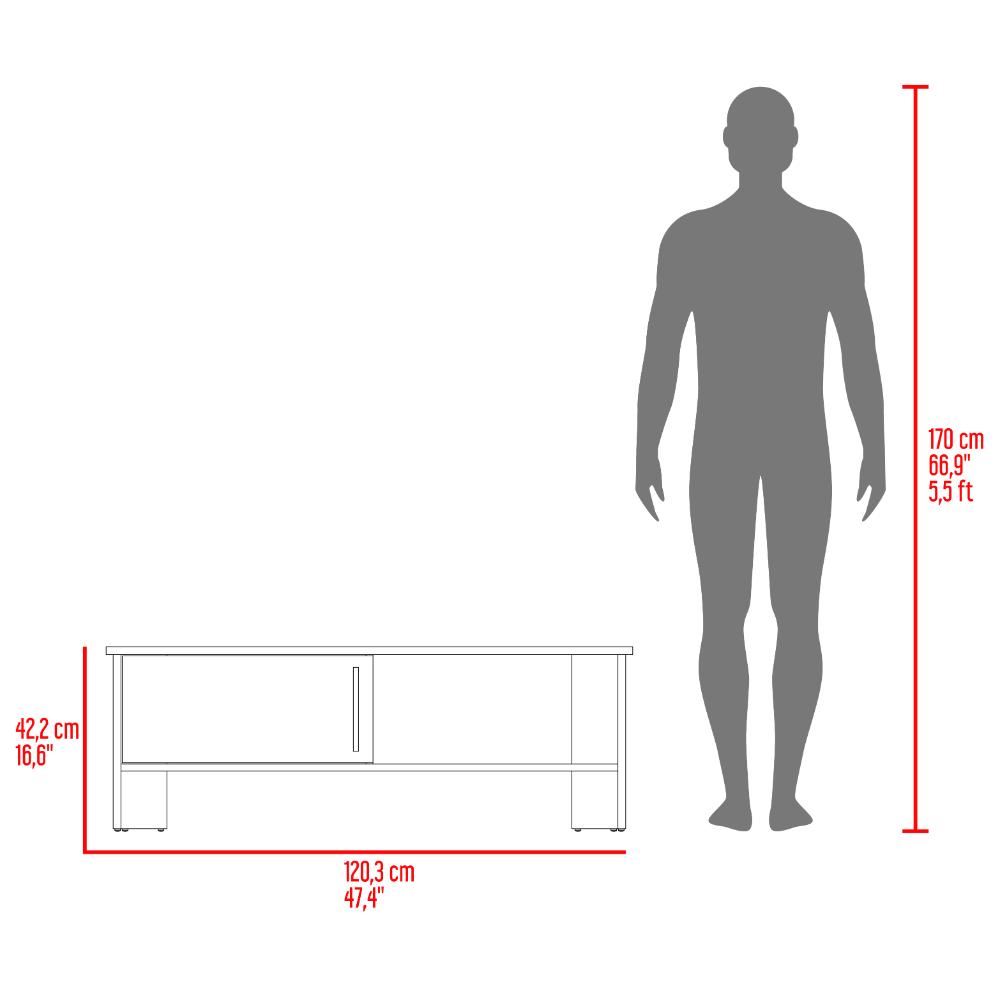 Mesa Tv Navi, Fresno Europeo y Blanco Duqueza, Para Televisor Hasta 55 Pulgadas Con Puerta - vista 7