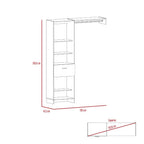 Closet Manchester, Blanco, con cajón deslizable y un tubo cromado para colgar ropa - vista 7