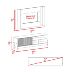 Rack Para Tv Odell, Milan y Roble Natural, Para Televisor desde 50" a 65" - vista 9