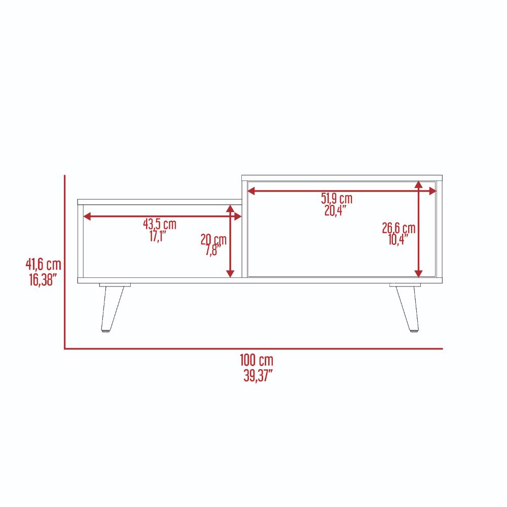 Mesa de Centro Trueno, Café Claro y Cocoa, con Amplio Espacio Ideal Para Ubicar Decoraciones - vista 19