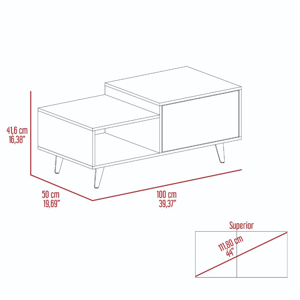 Mesa de Centro Trueno, Café Claro y Cocoa, con Amplio Espacio Ideal Para Ubicar Decoraciones - vista 18