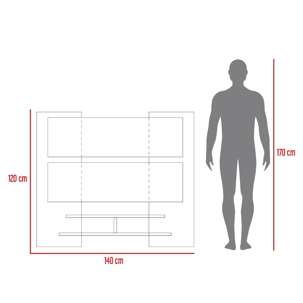 Panel de Tv Elton, Wengue, con Espacio Para Televisor de Hasta 60 Pulgadas - vista 6