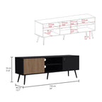 Rack Para Tv Funes Eco 150, Wengue, con espacio para ubicar objetos - vista 7
