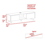 Mesa Para Tv Flotante Gleid, Nogal Europeo, con Dos Puertas Abatibles - vista 8