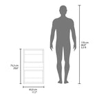 Mueble Auxiliar Muro Baño Eco, Blanco Duqueza y Fresno Europeo, con superficies para ubicar objetos - vista 7